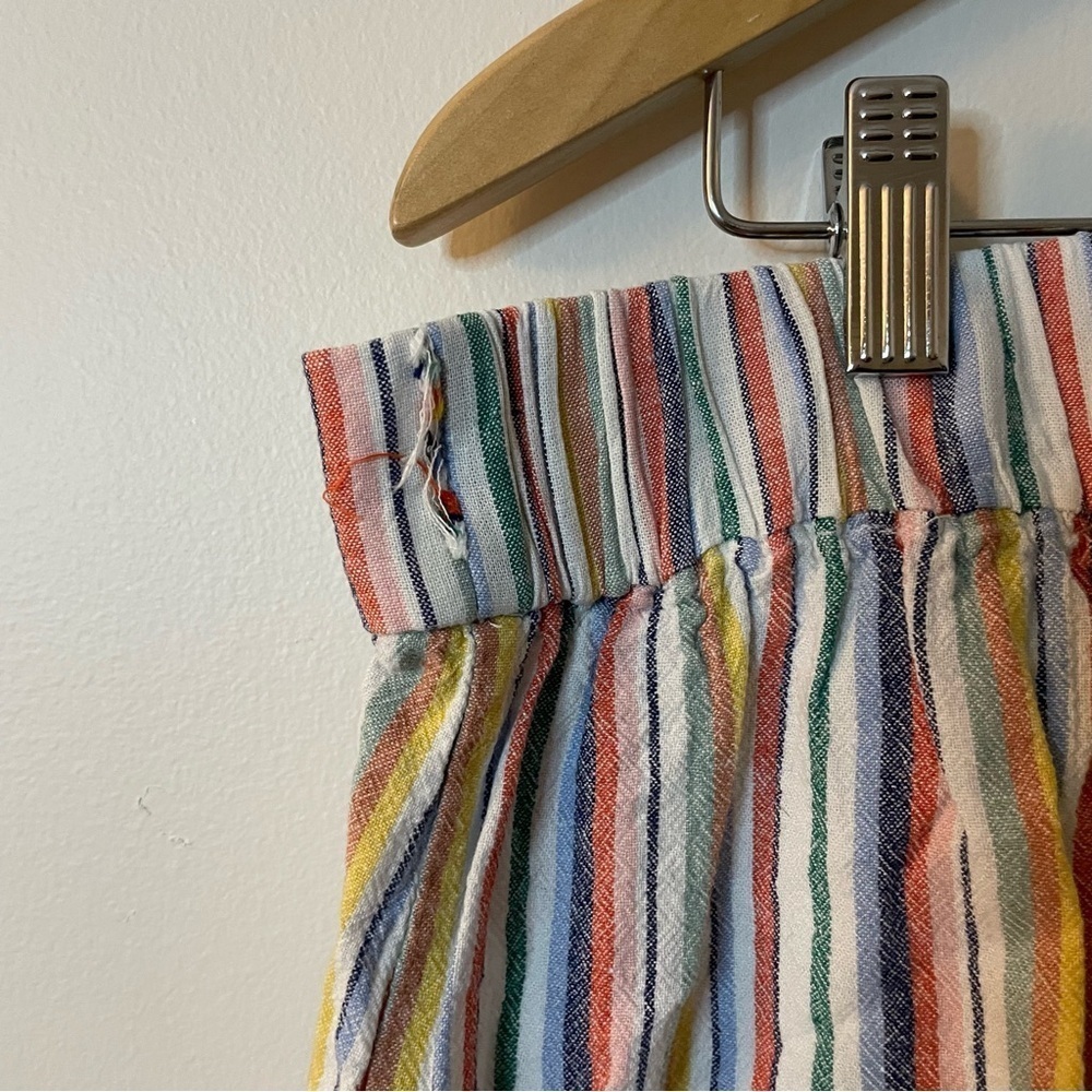 Prosecco Linen blend Striped Button-Front Skirt size 16 - Picture 6 of 8